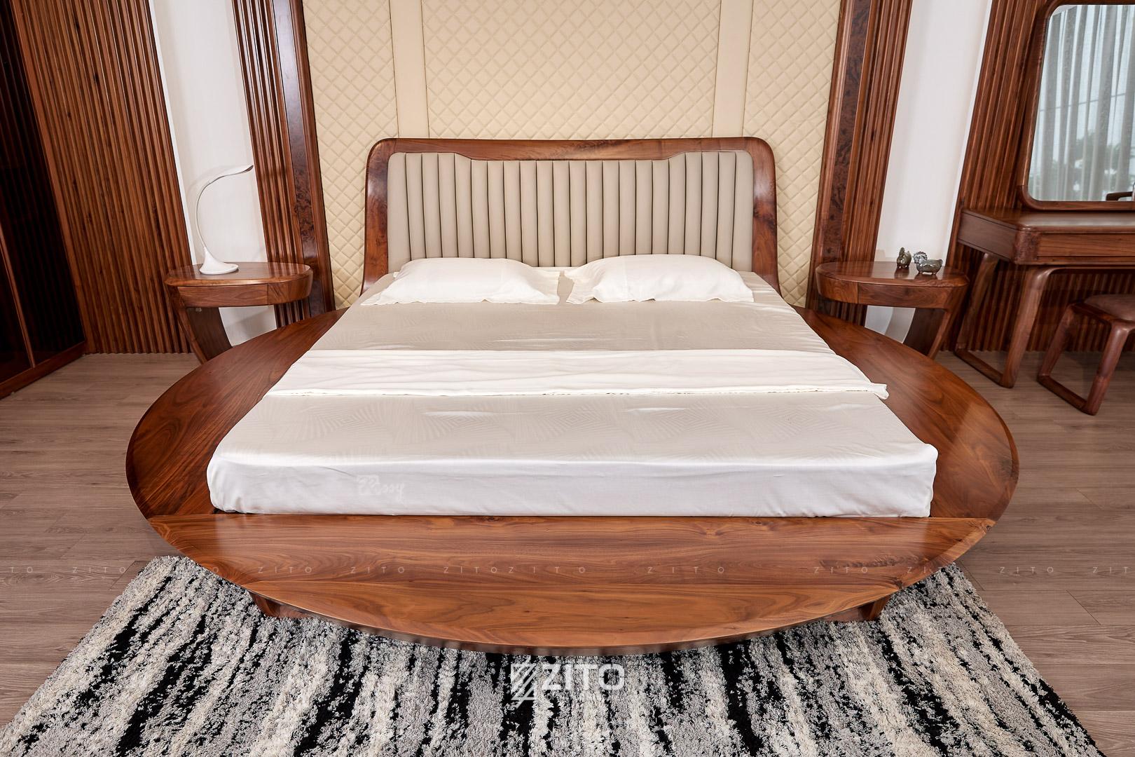 Mẫu giường gỗ óc chó ZA 811